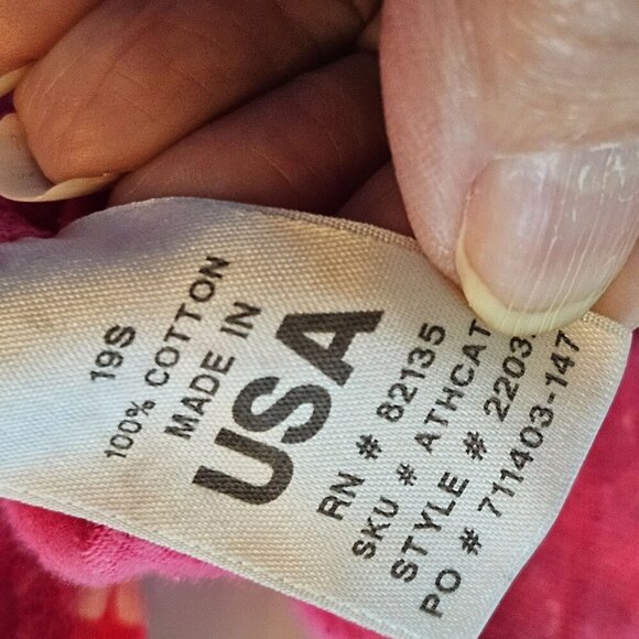 Fresh Produce Medium Pink Catalina Pattern High Lo Shirt 3/4 Sleeve - Picture 7 of 10